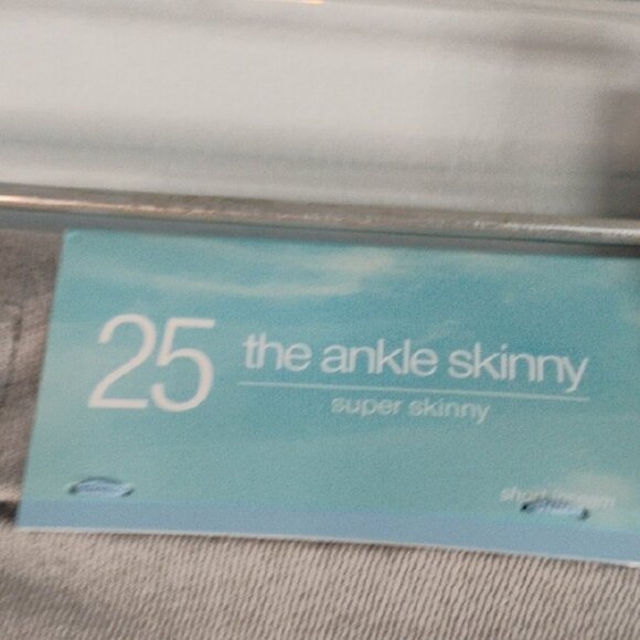 NWT 7 For All Mankind B (air) Women's Light Gray The Ankle Skinny Jeans Size 25 - Picture 2 of 16